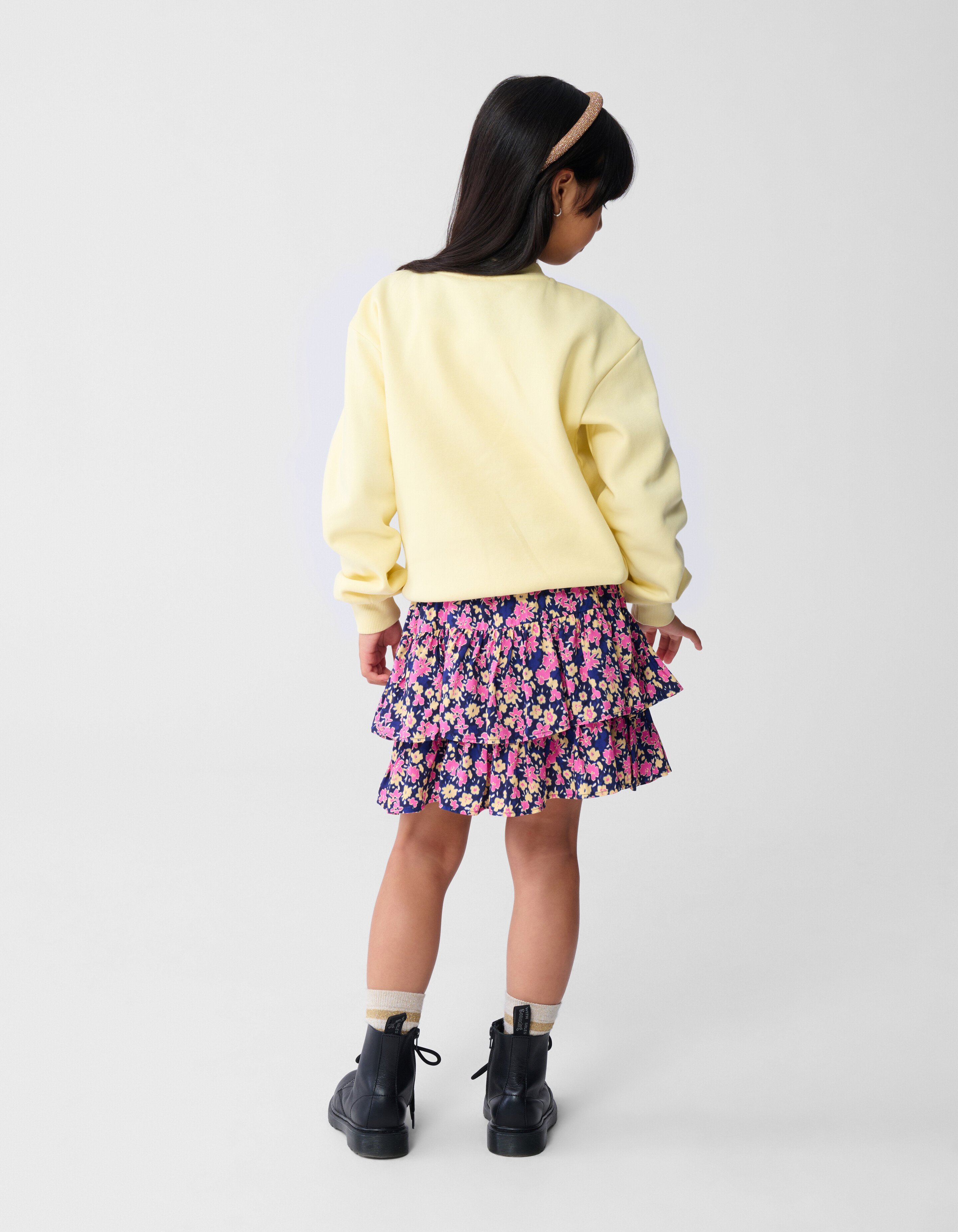 Bloem Artwork Sweater Lichtgeel SHOEBY GIRLS
