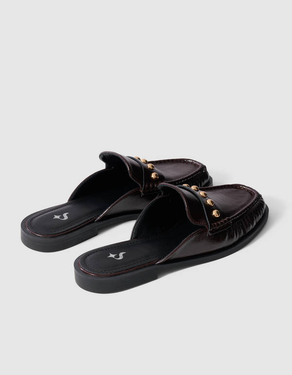 Studded Loafer Donkerrood SHOEBY SHOES