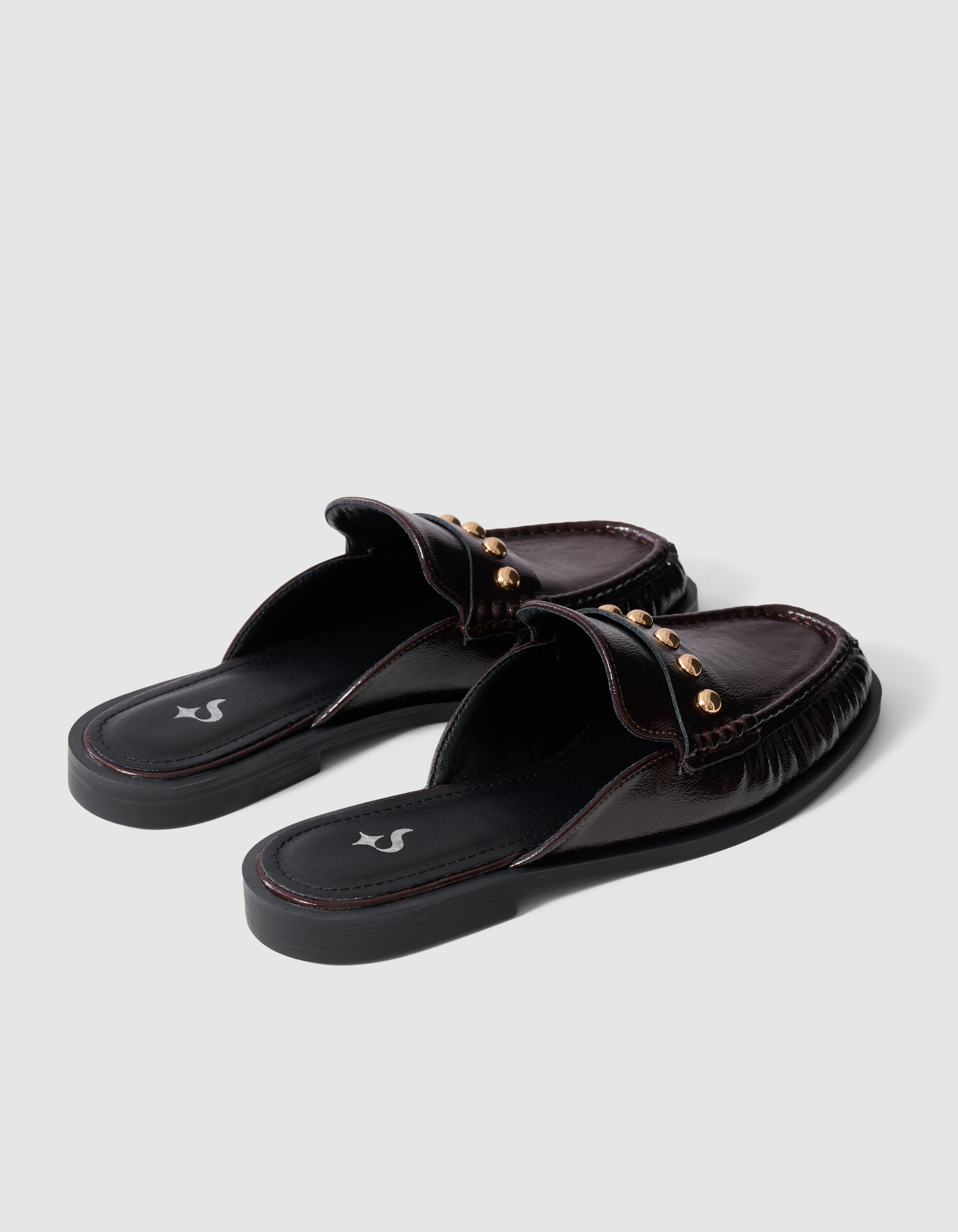 Studded Loafer Donkerrood SHOEBY SHOES