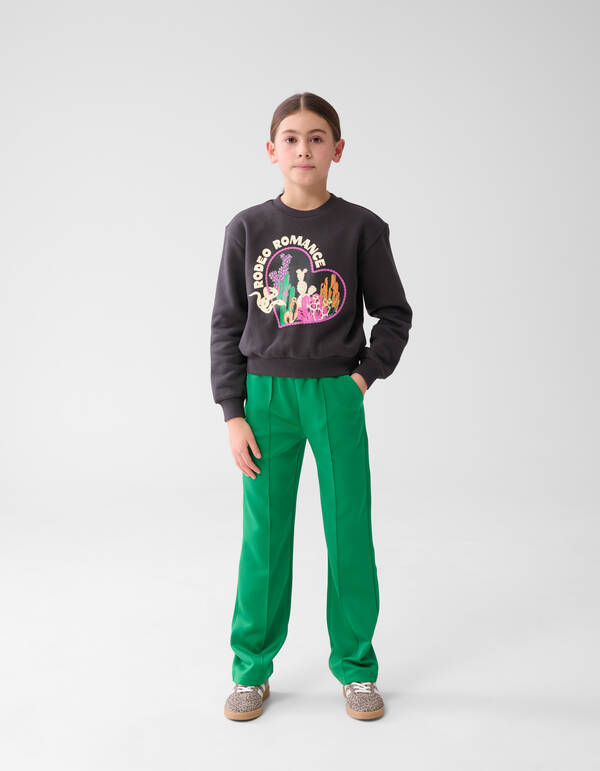 Artwork Sweater Donkergrijs SHOEBY GIRLS