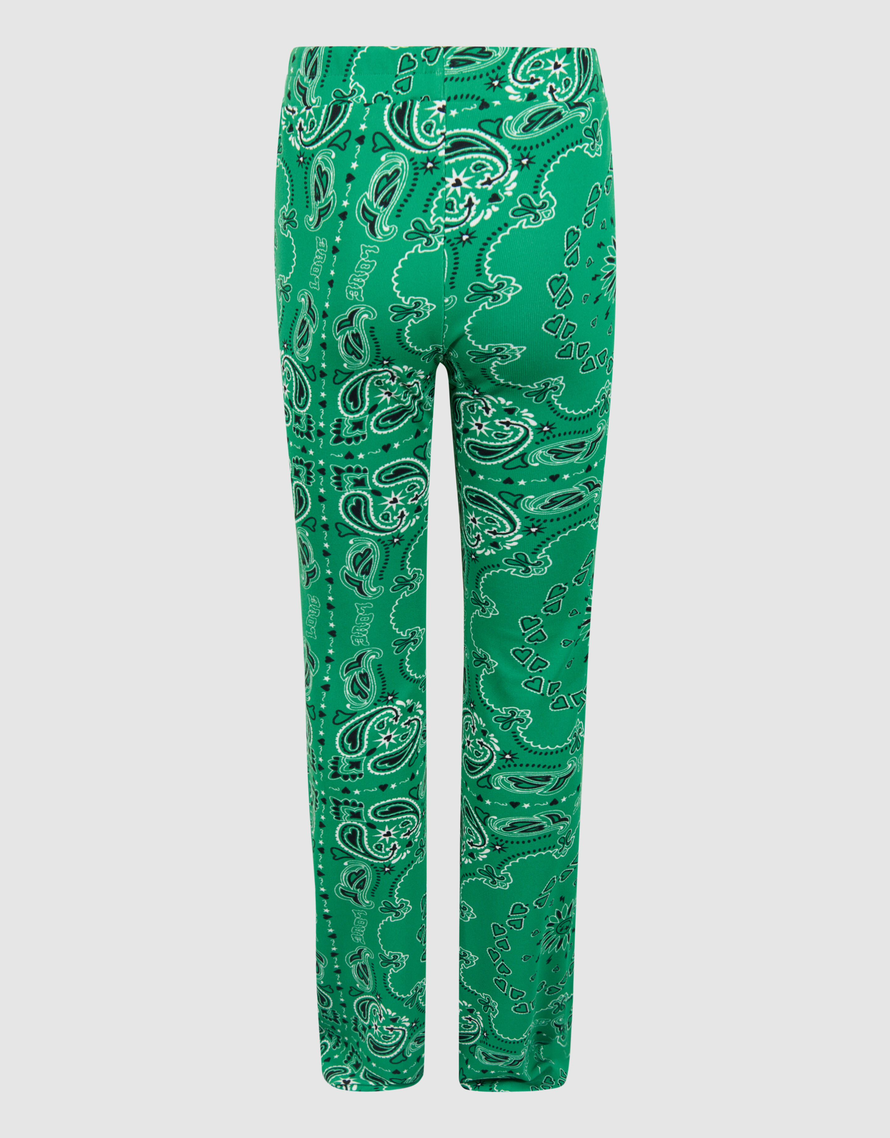 Printed Rib Flared Legging Groen SHOEBY GIRLS
