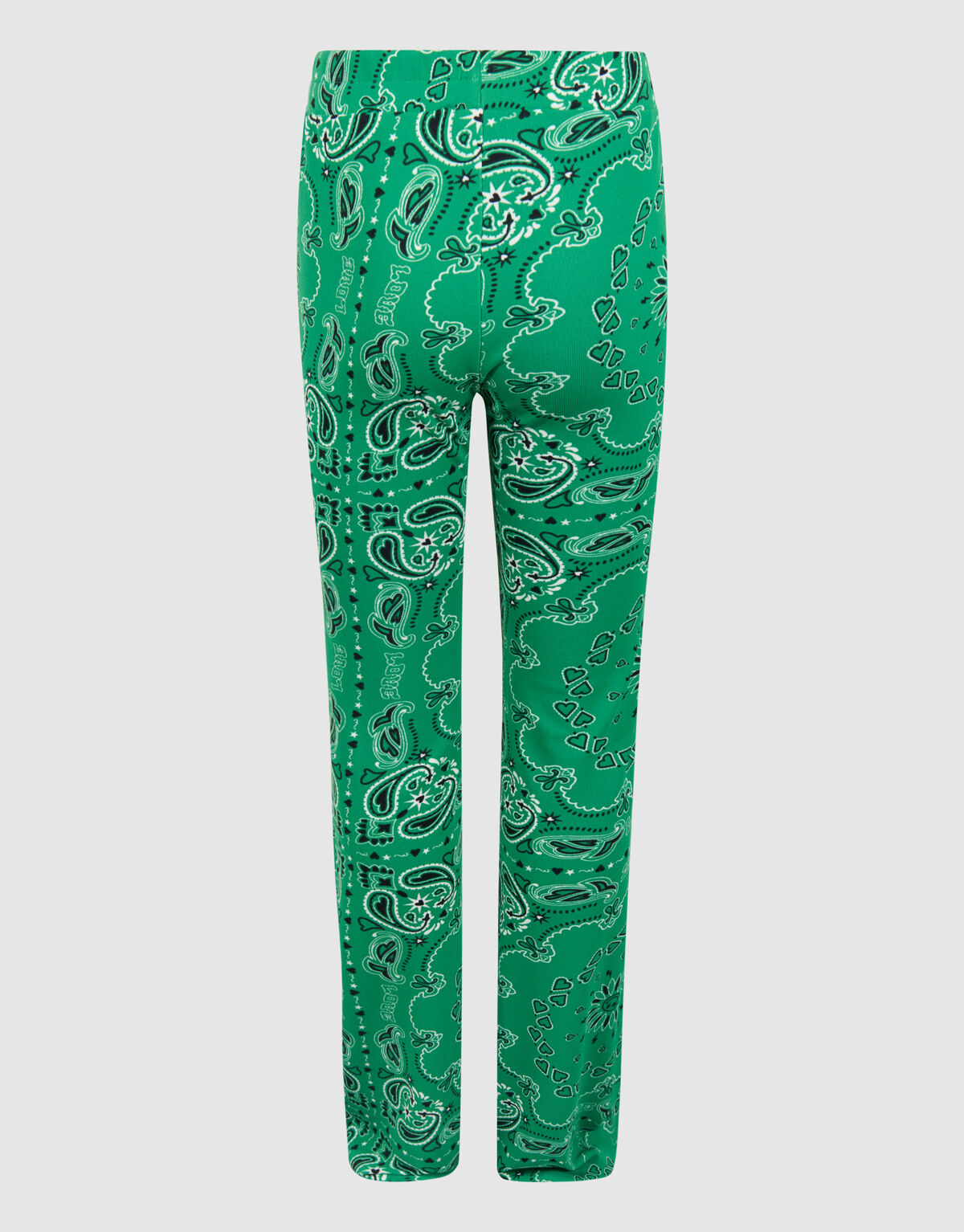 Printed Rib Flared Legging Groen SHOEBY GIRLS