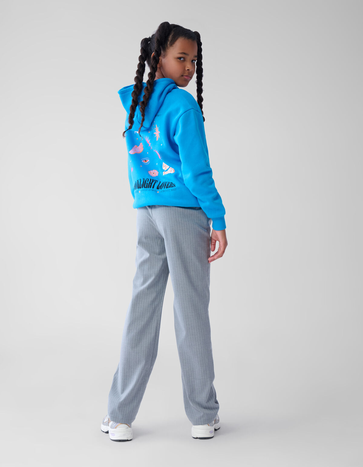 Gestreepte Strass Pantalon Grijs SHOEBY GIRLS