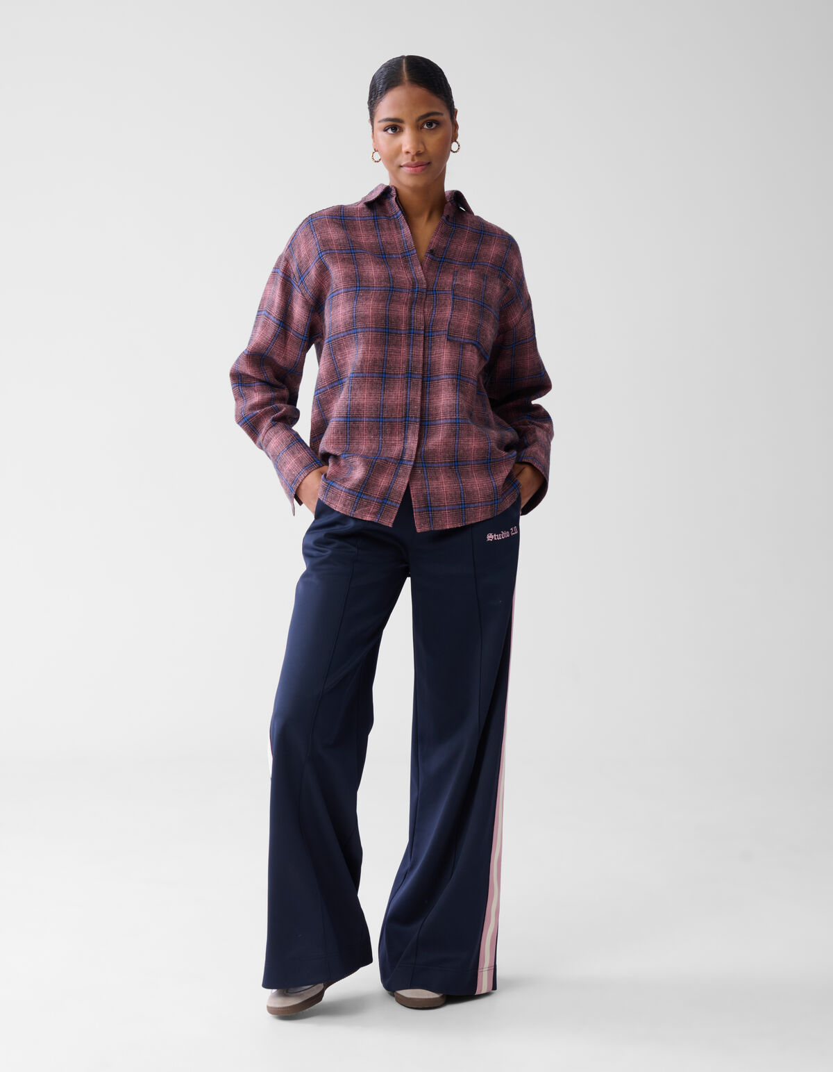 Ruiten Blouse Donkerroze SHOEBY WOMEN