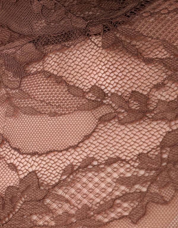 Flower Kanten Top Donkerbruin SHOEBY WOMEN