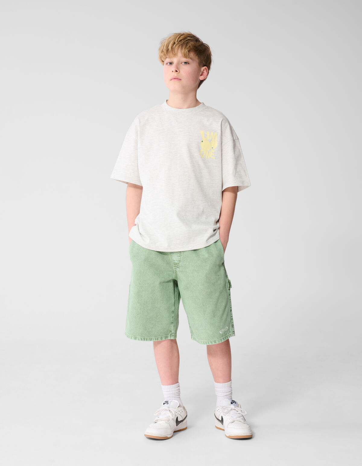 Washed Carpenter Short Lichtgroen SHOEBY BOYS