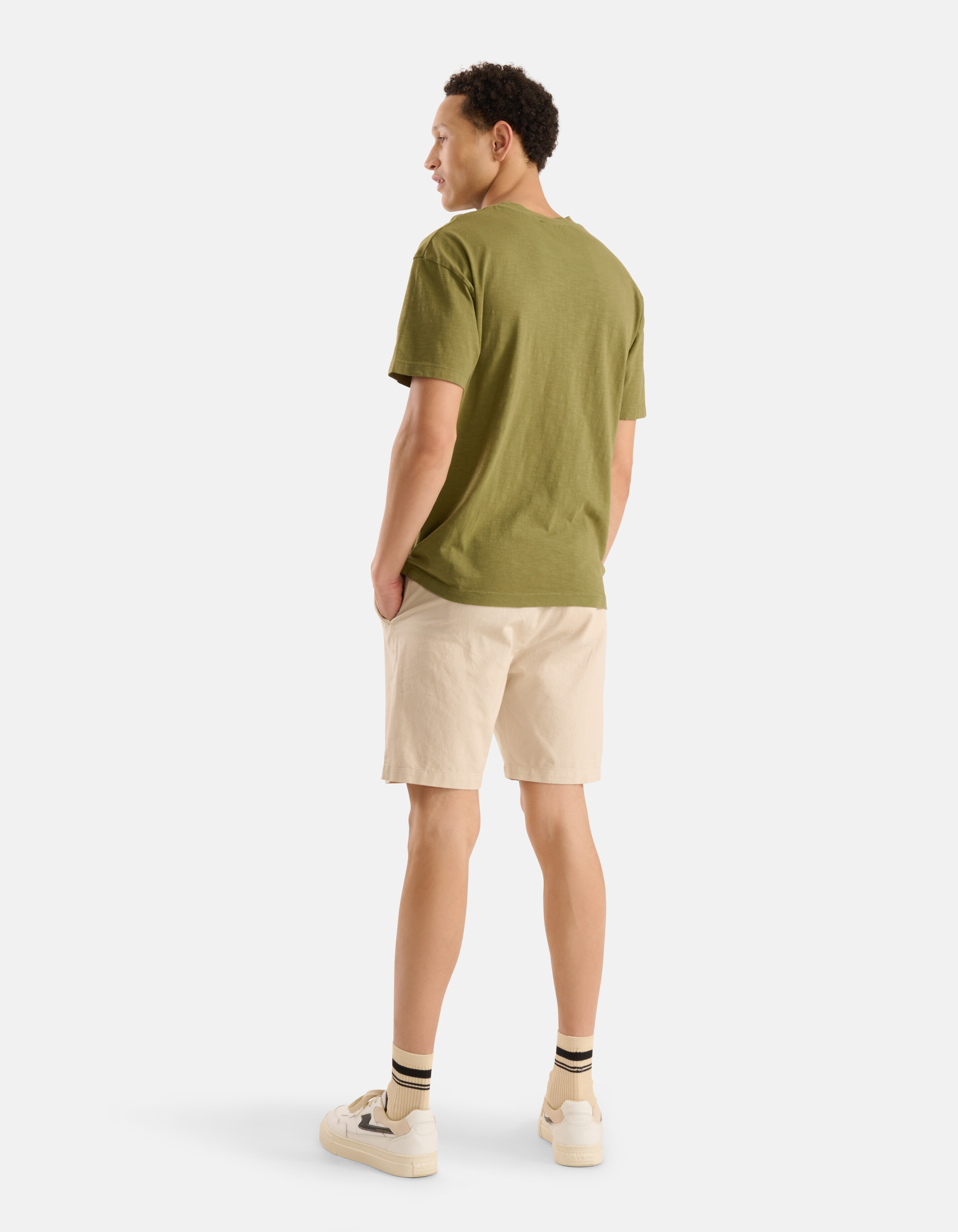 Jersey T-shirt Olijfgroen SHOEBY MEN