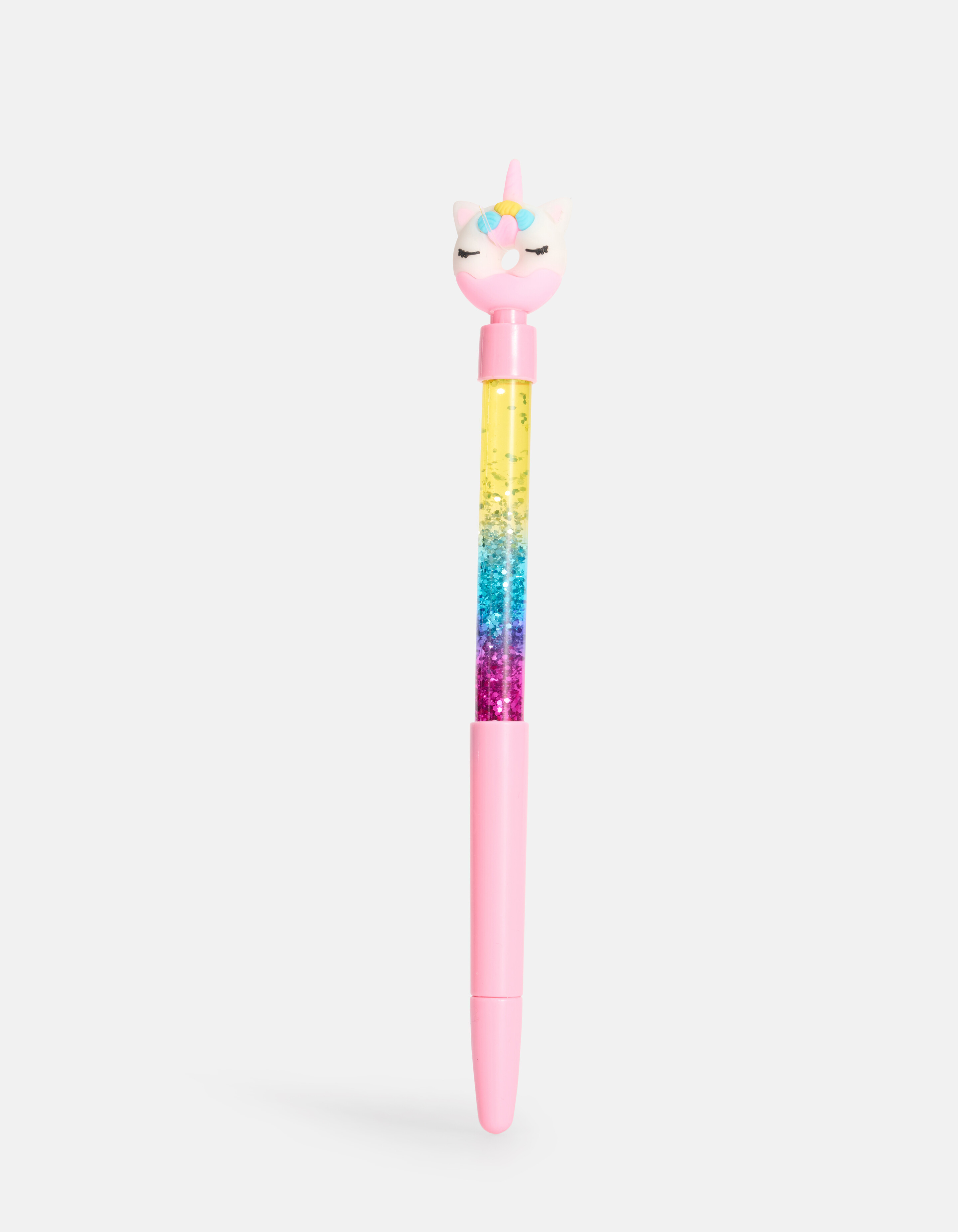 Glitter Donut Pen Roze SHOEBY ACCESSOIRES