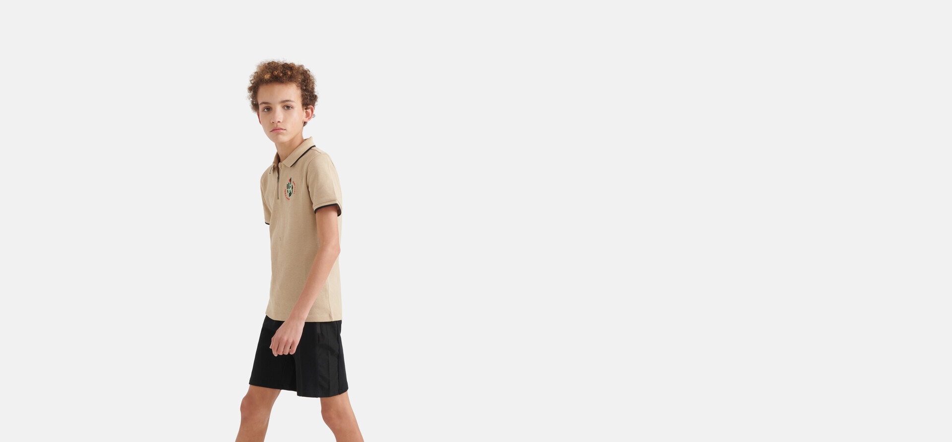 Structuur Zipper Polo Beige SHOEBY BOYS