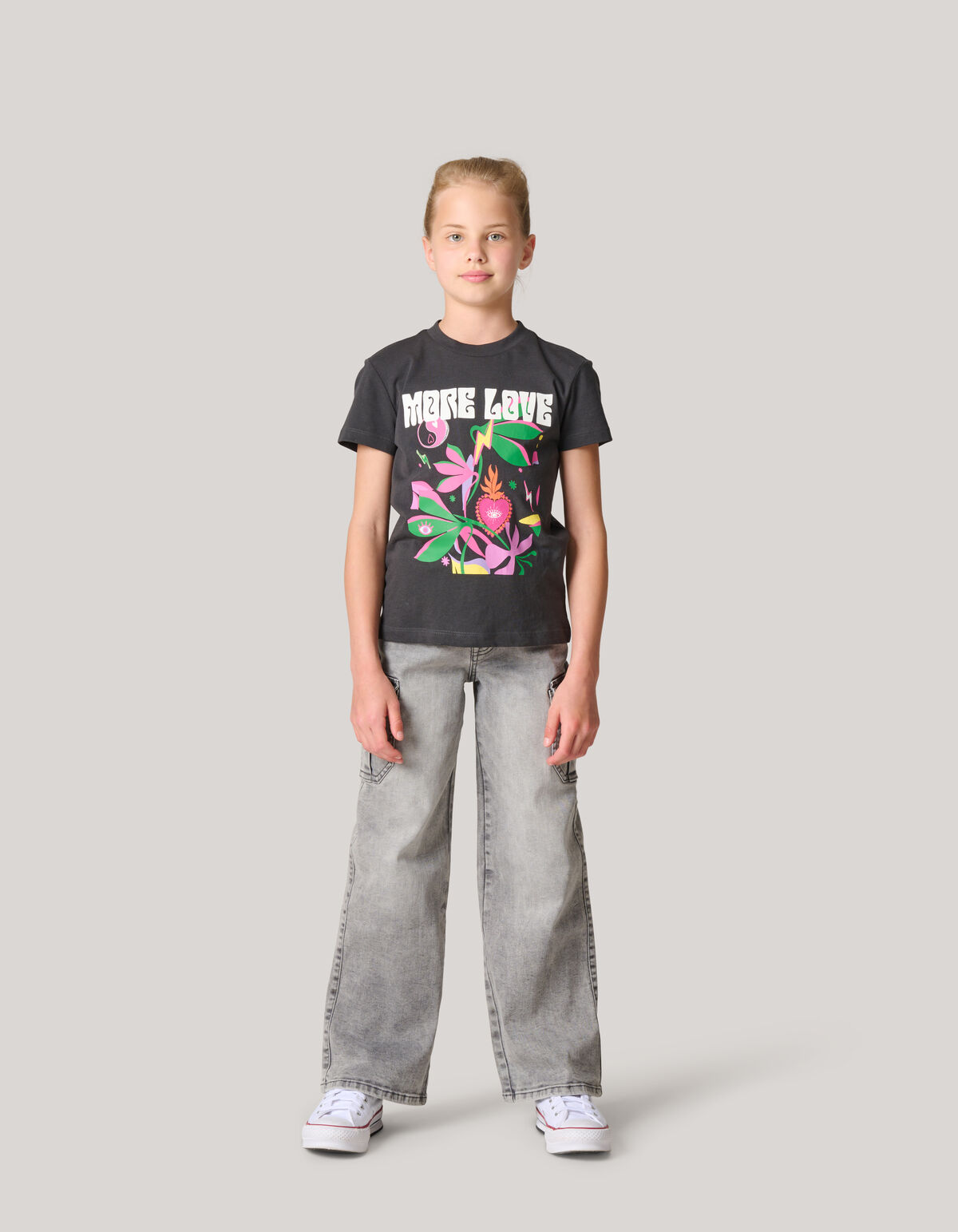 Artwork T-shirt Donkergrijs SHOEBY GIRLS