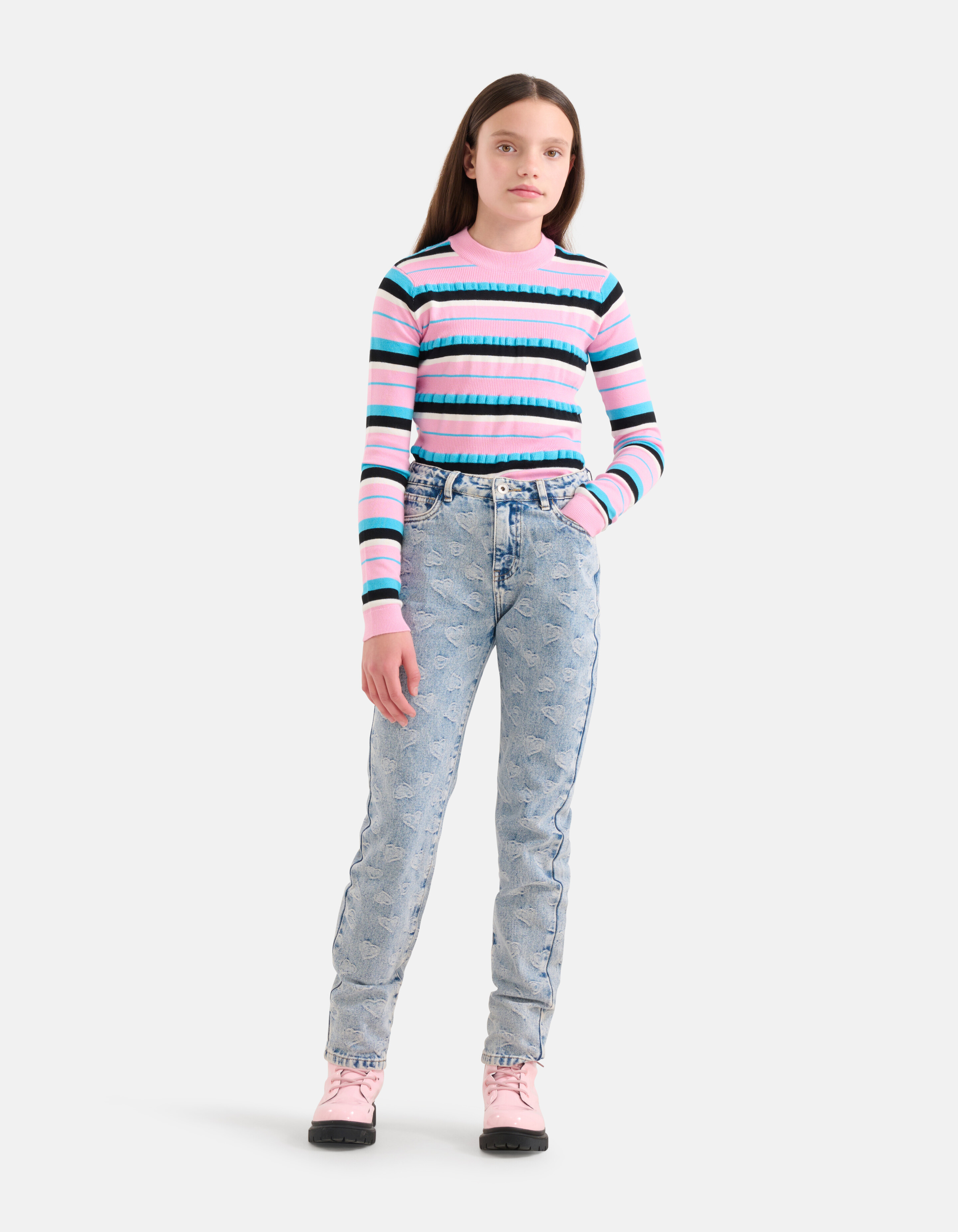 Jacquard Tapered Jeans Bleached SHOEBY GIRLS