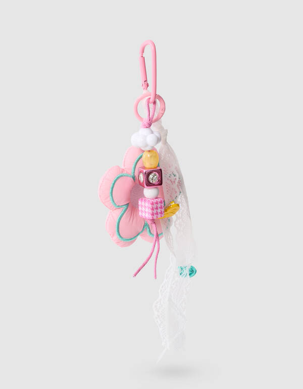 Fun Bloem Sleutelhanger Lichtroze SHOEBY ACCESSOIRES