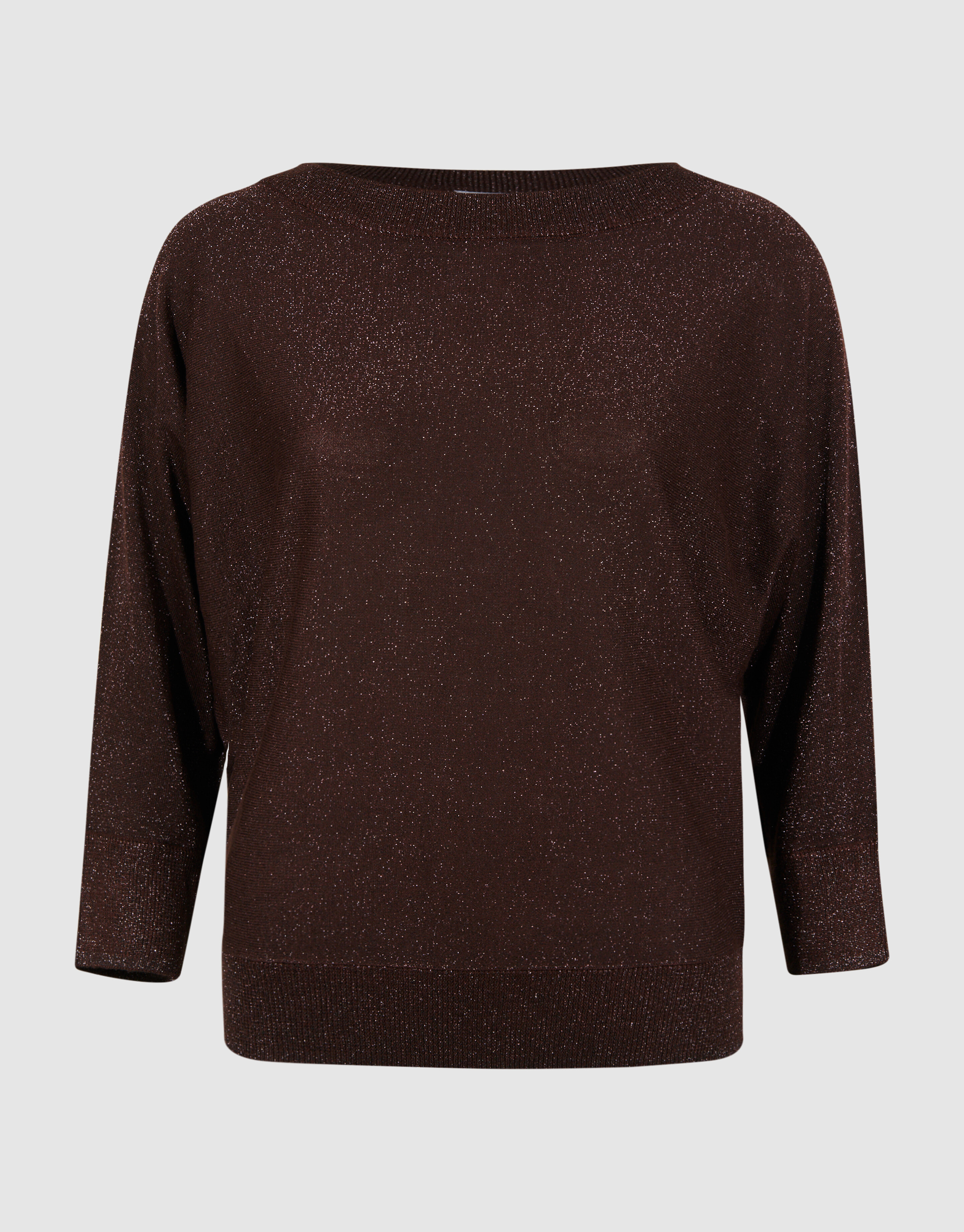 Glitter Vleermuis Trui Donkerbruin SHOEBY WOMEN