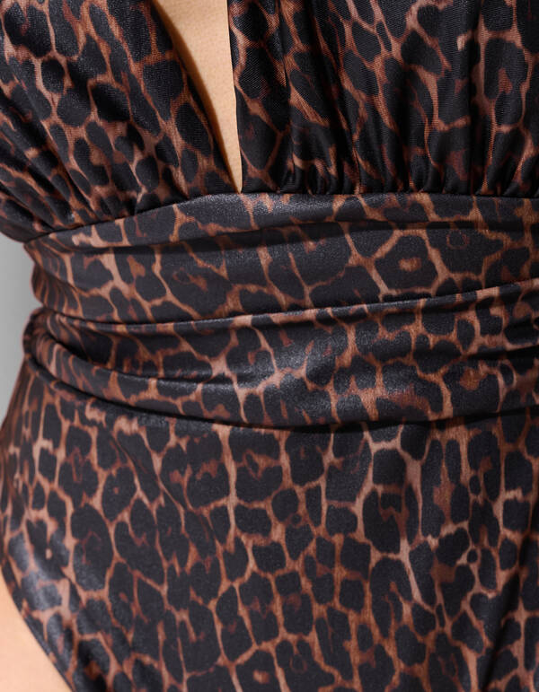 Leopard Badpak Donkerbruin SHOEBY ACCESSOIRES