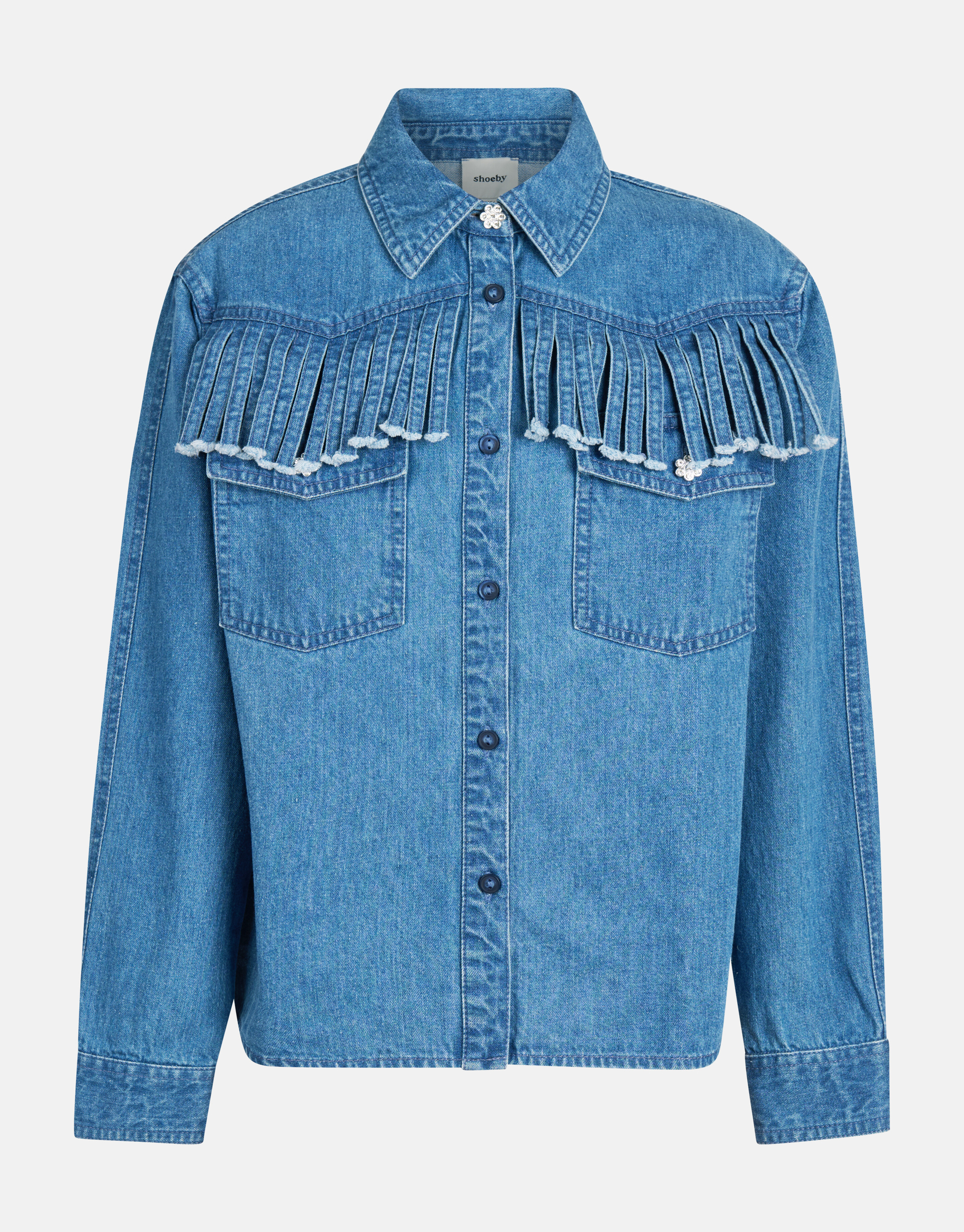 Denim Blouse Blauw SHOEBY GIRLS
