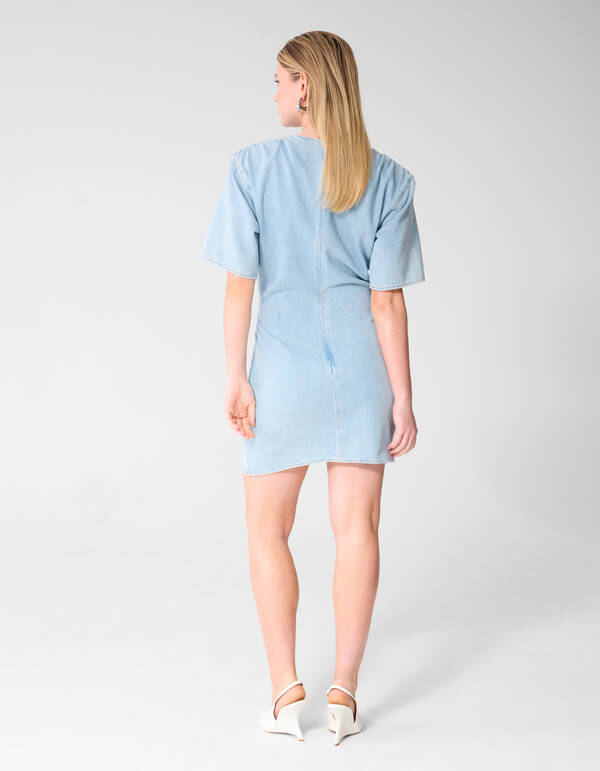 Denim Mini Jurk Bleached SHOEBY WOMEN