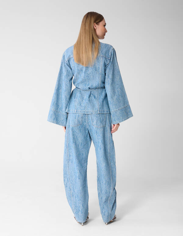 Jacquard Kimono Jack Blauw SHOEBY WOMEN