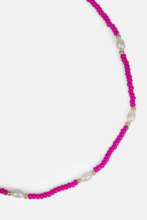 Small Pearls Ketting Roze SHOEBY ACCESSOIRES