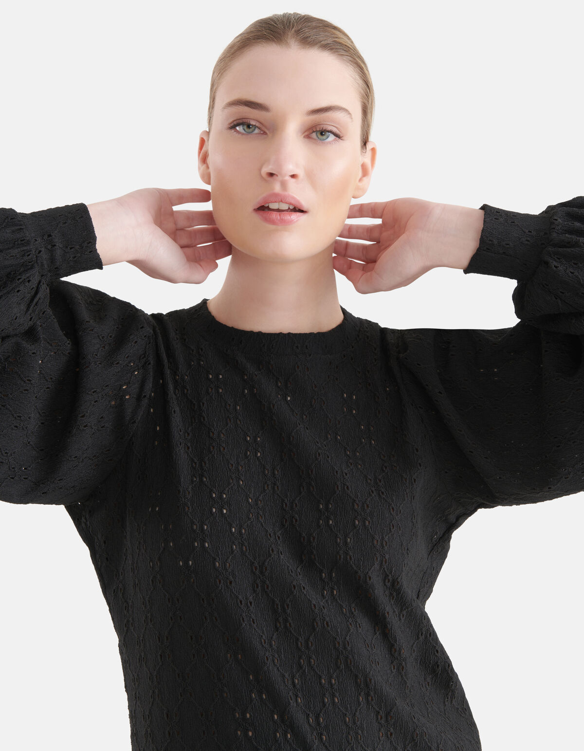 Embroidery Blouse Zwart SHOEBY WOMEN