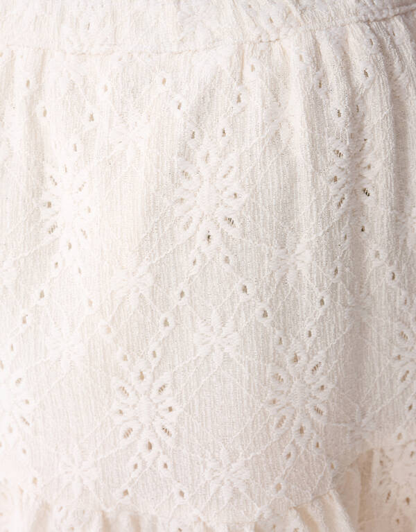 Embroidery Ruffle Skort Wit SHOEBY GIRLS