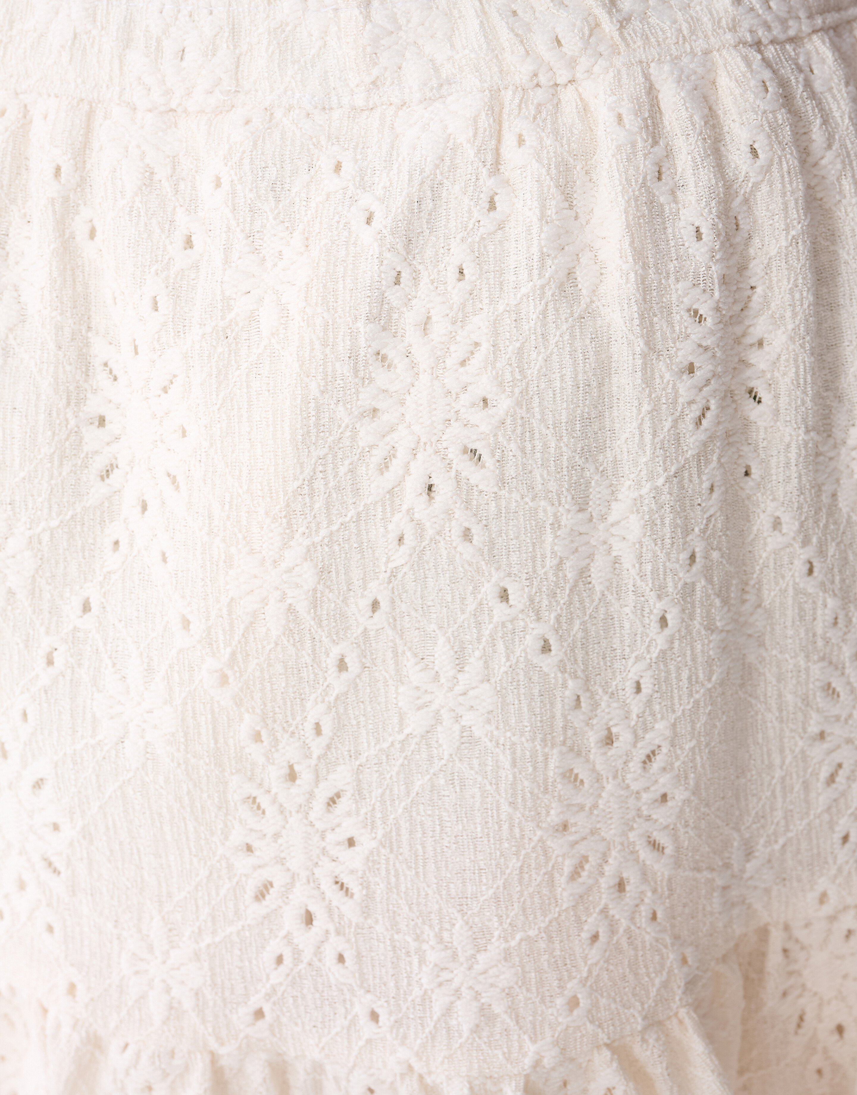 Embroidery Ruffle Skort Wit SHOEBY GIRLS