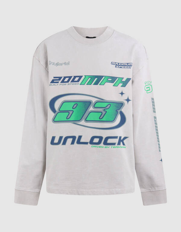 Race Artwork Sweater Beige SHOEBY BOYS