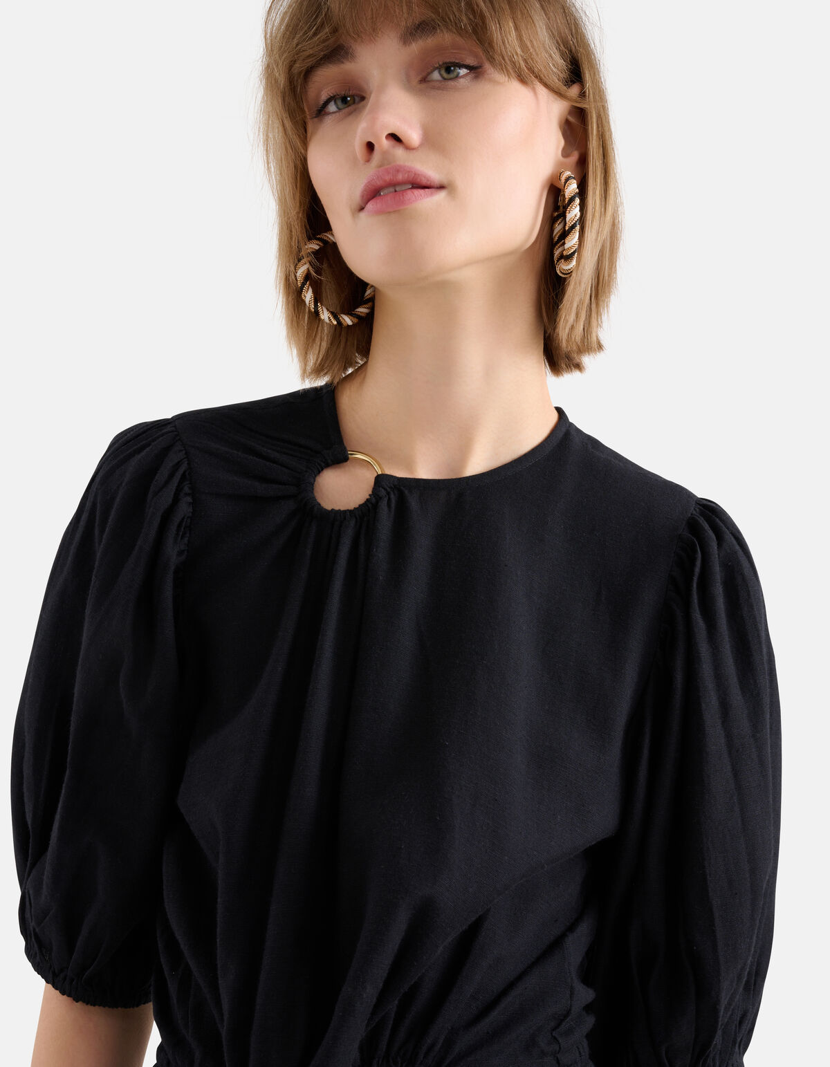 Detail Hoops Zwart/Wit SHOEBY ACCESSOIRES