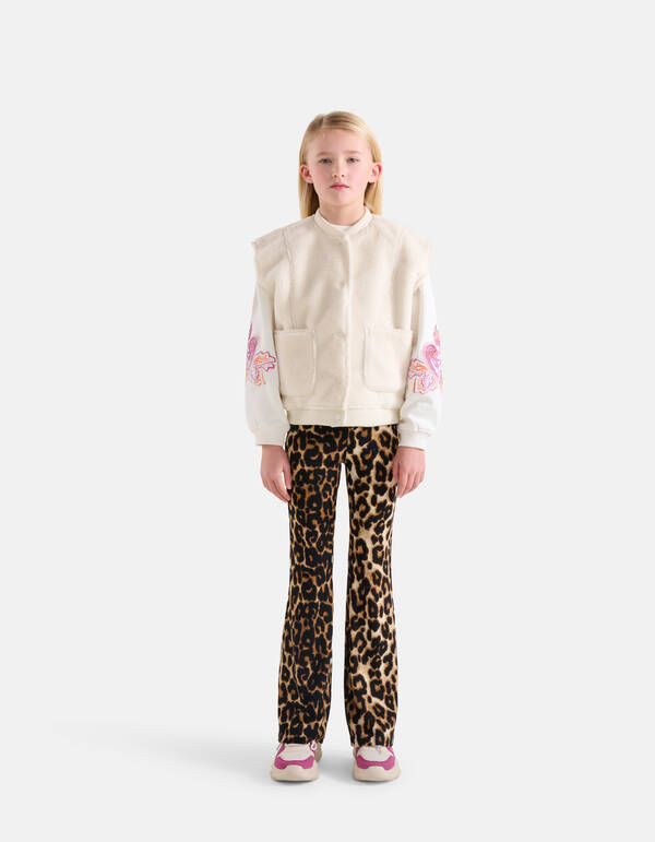 Leopard Rib Legging Bruin SHOEBY GIRLS