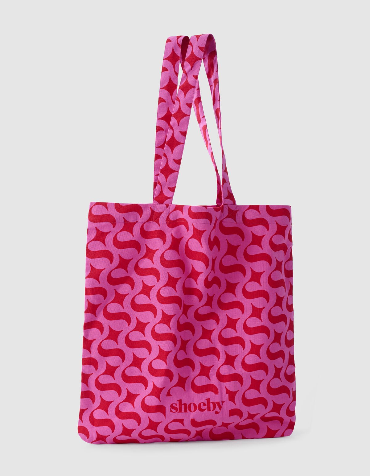 Shoeby Logo Shopper Roze/Rood SHOEBY ACCESSOIRES