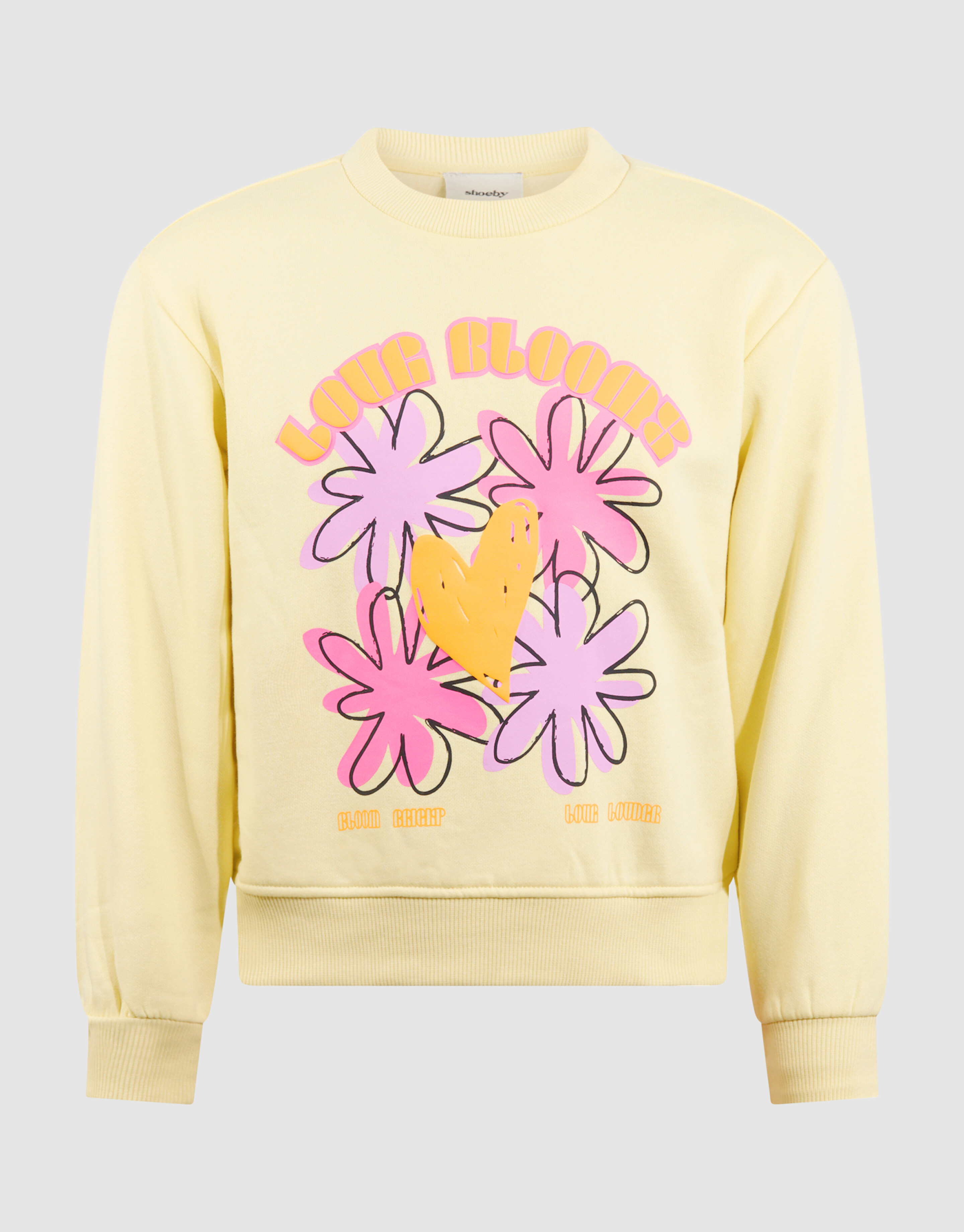 Bloem Artwork Sweater Lichtgeel SHOEBY GIRLS