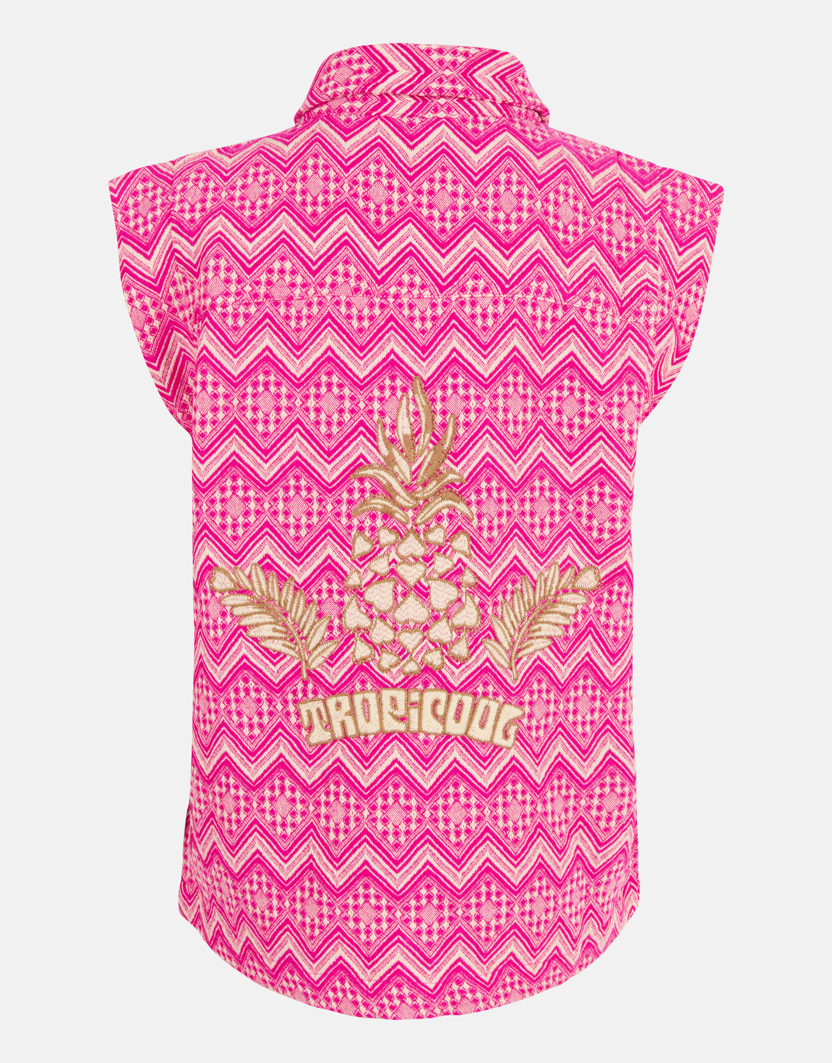 Geborduurd Gilet Roze SHOEBY GIRLS