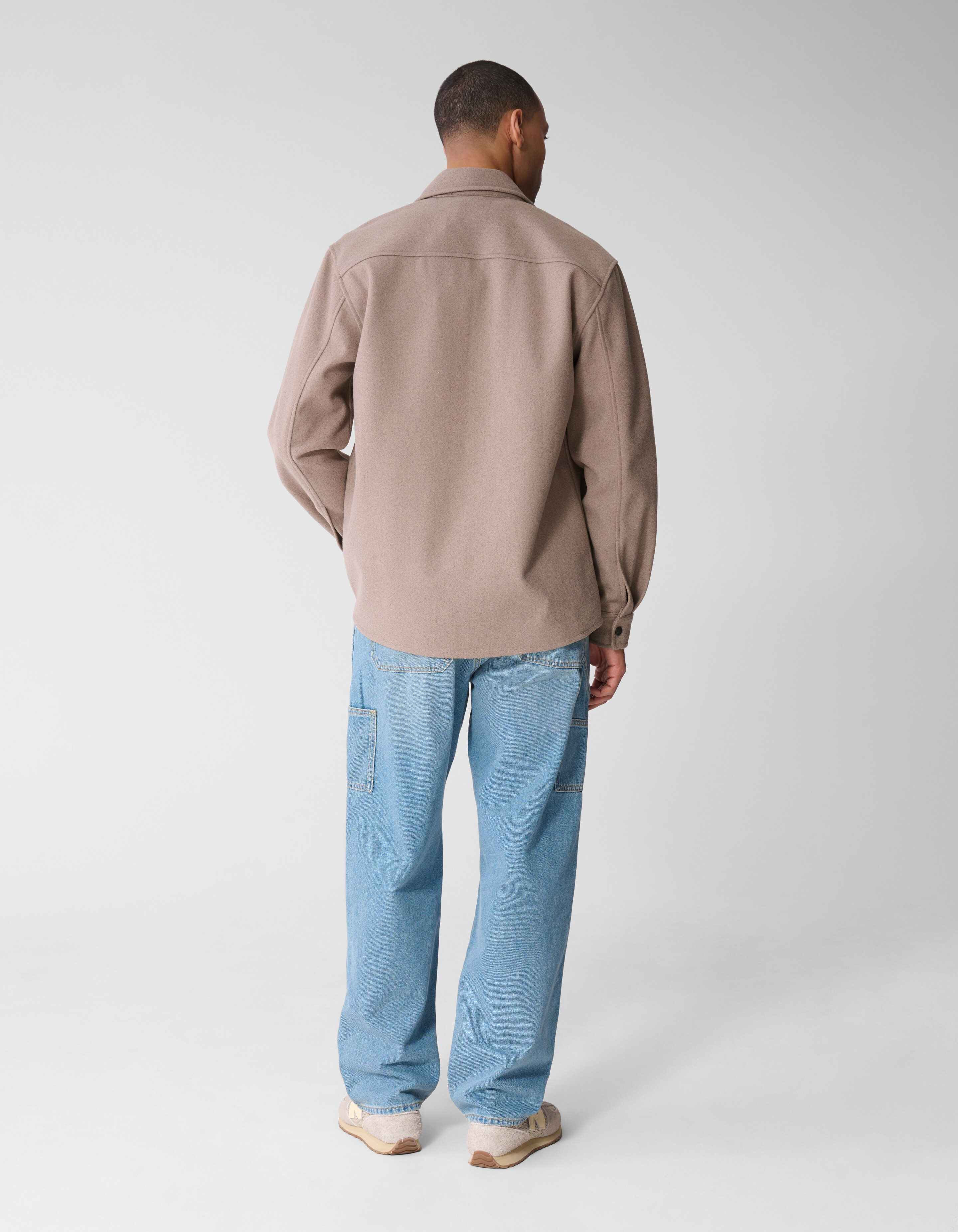 Soft Zip Overshirt Lichtbruin SHOEBY MEN