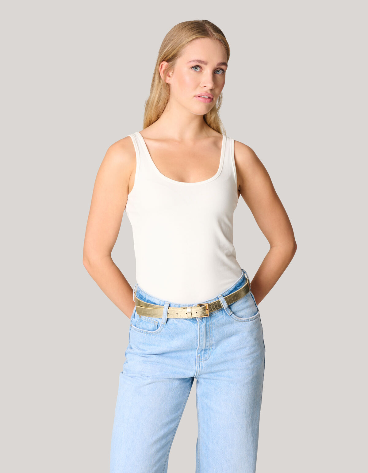 Metallic Croco Riem Goud SHOEBY ACCESSOIRES