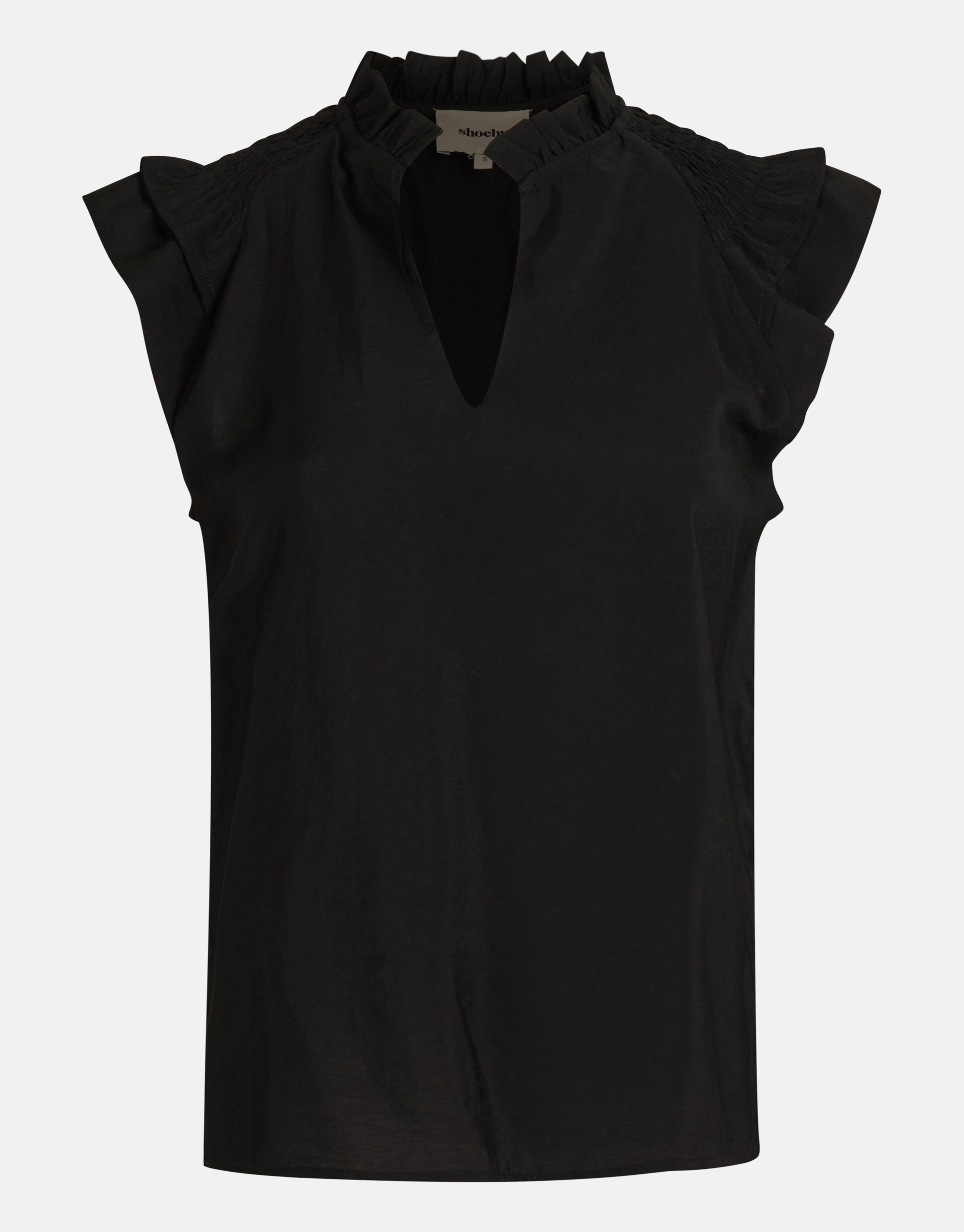 Ruffle Top Zwart SHOEBY WOMEN