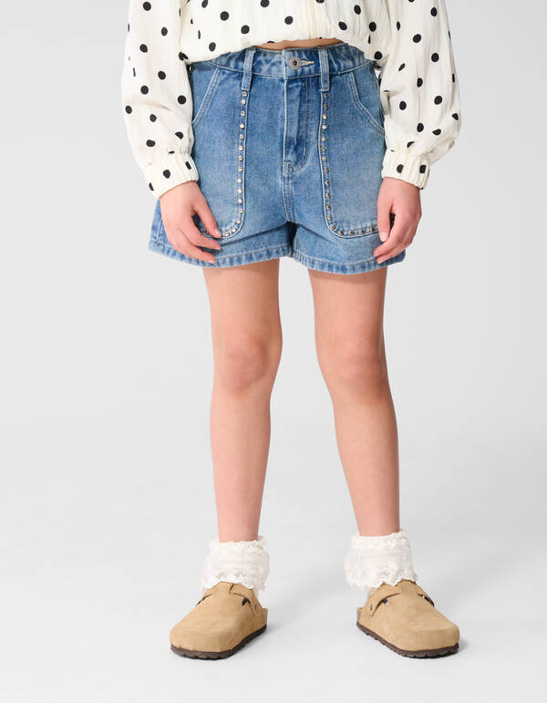 Denim Studs Short Blauw SHOEBY GIRLS