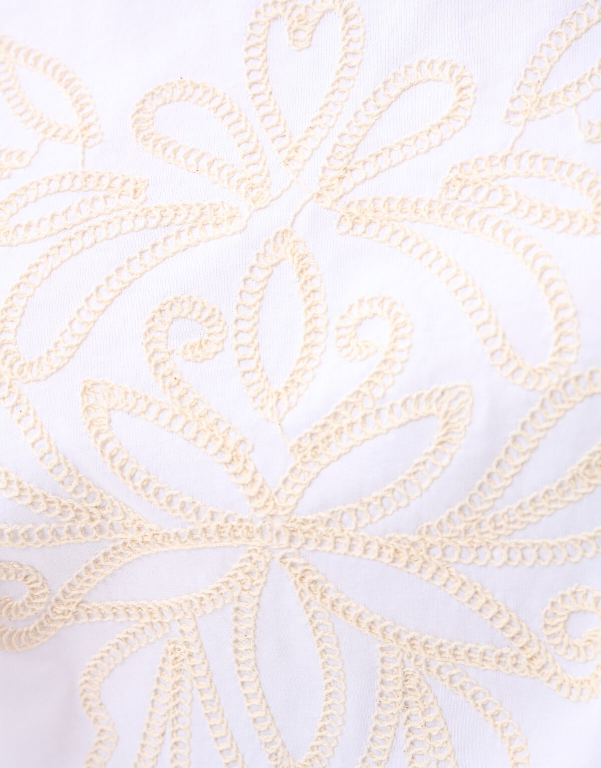 Cord Embroidery T-shirt Wit By Mieke SHOEBY WOMEN