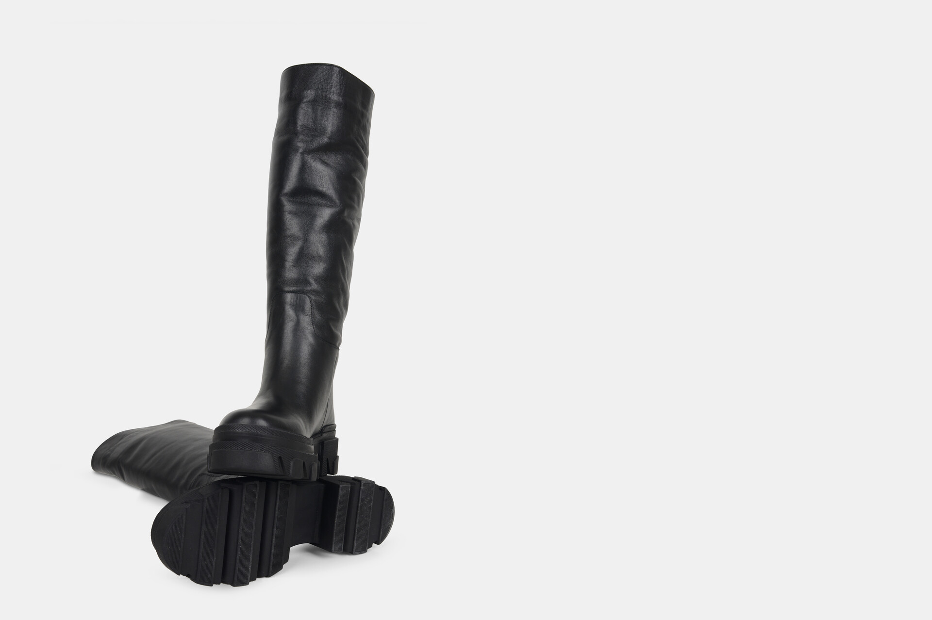 Chunky Hoge Leren Laars SCHOENEN SHOEBY