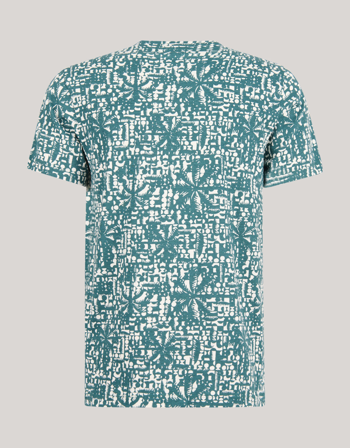 Printed T-shirt Turquoise SHOEBY MEN