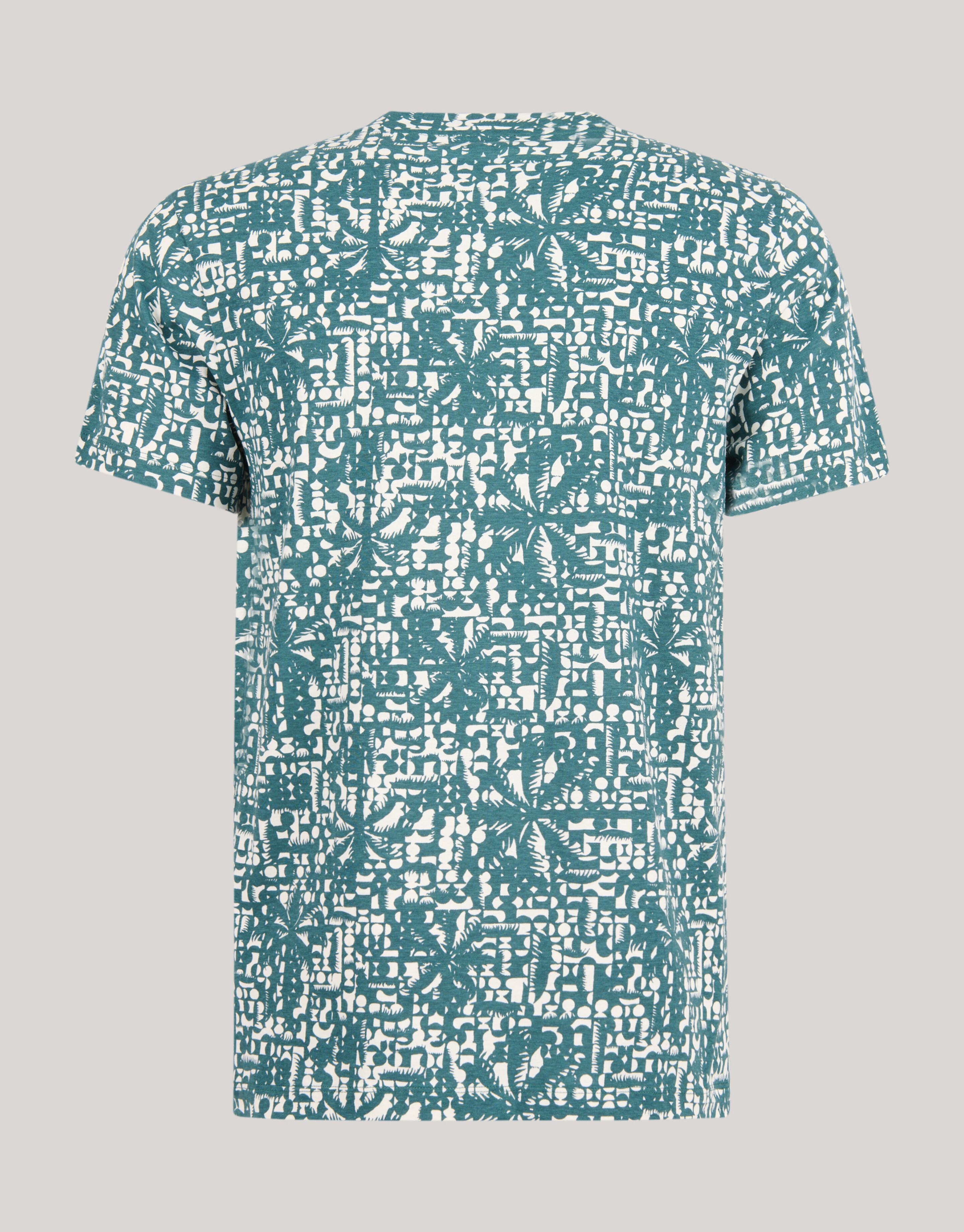 Printed T-shirt Turquoise SHOEBY MEN