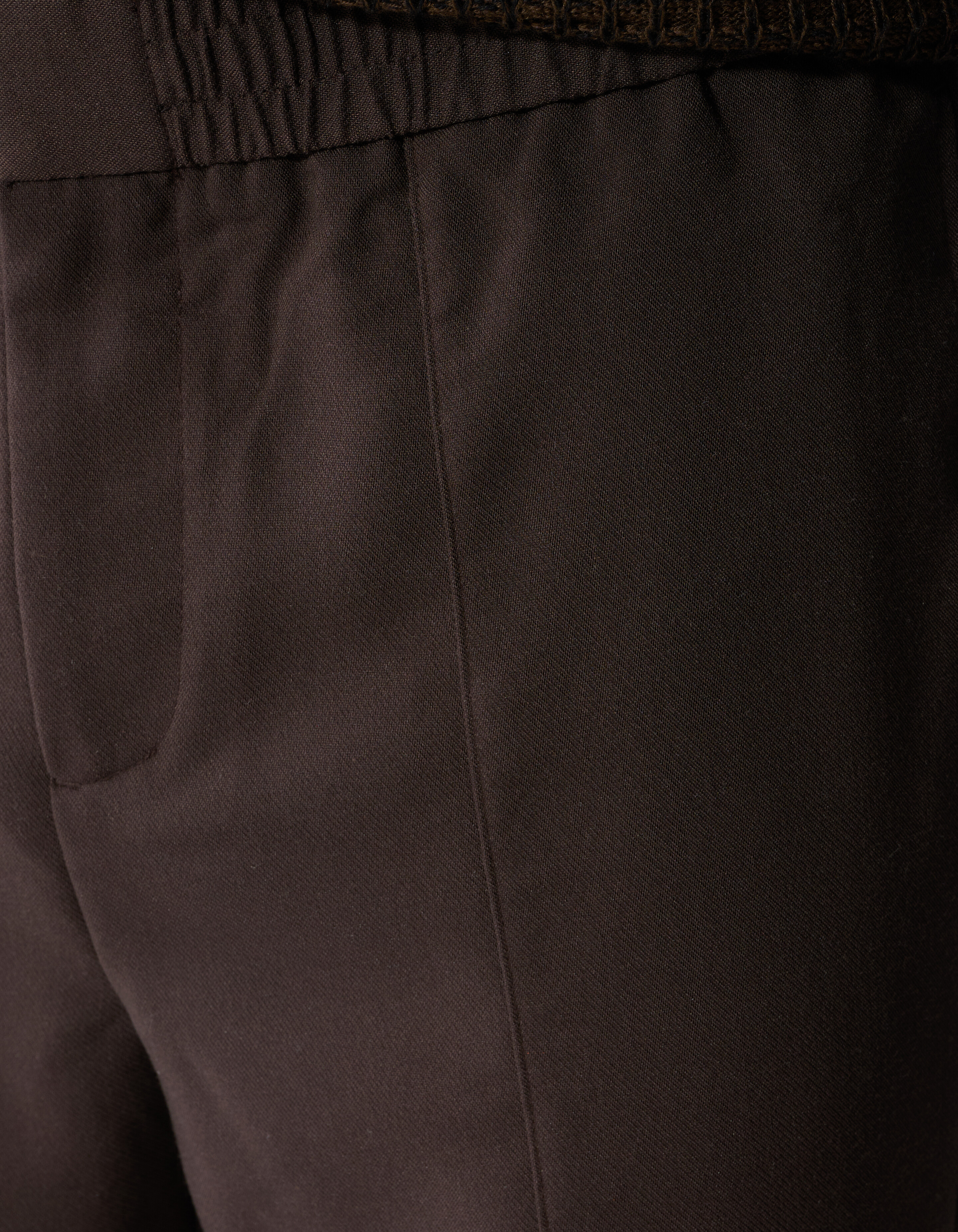 Straight Fit Pintuck Broek Donkerbruin SHOEBY MEN