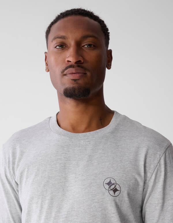Diagonal T-shirt Lichtgrijs SHOEBY MEN