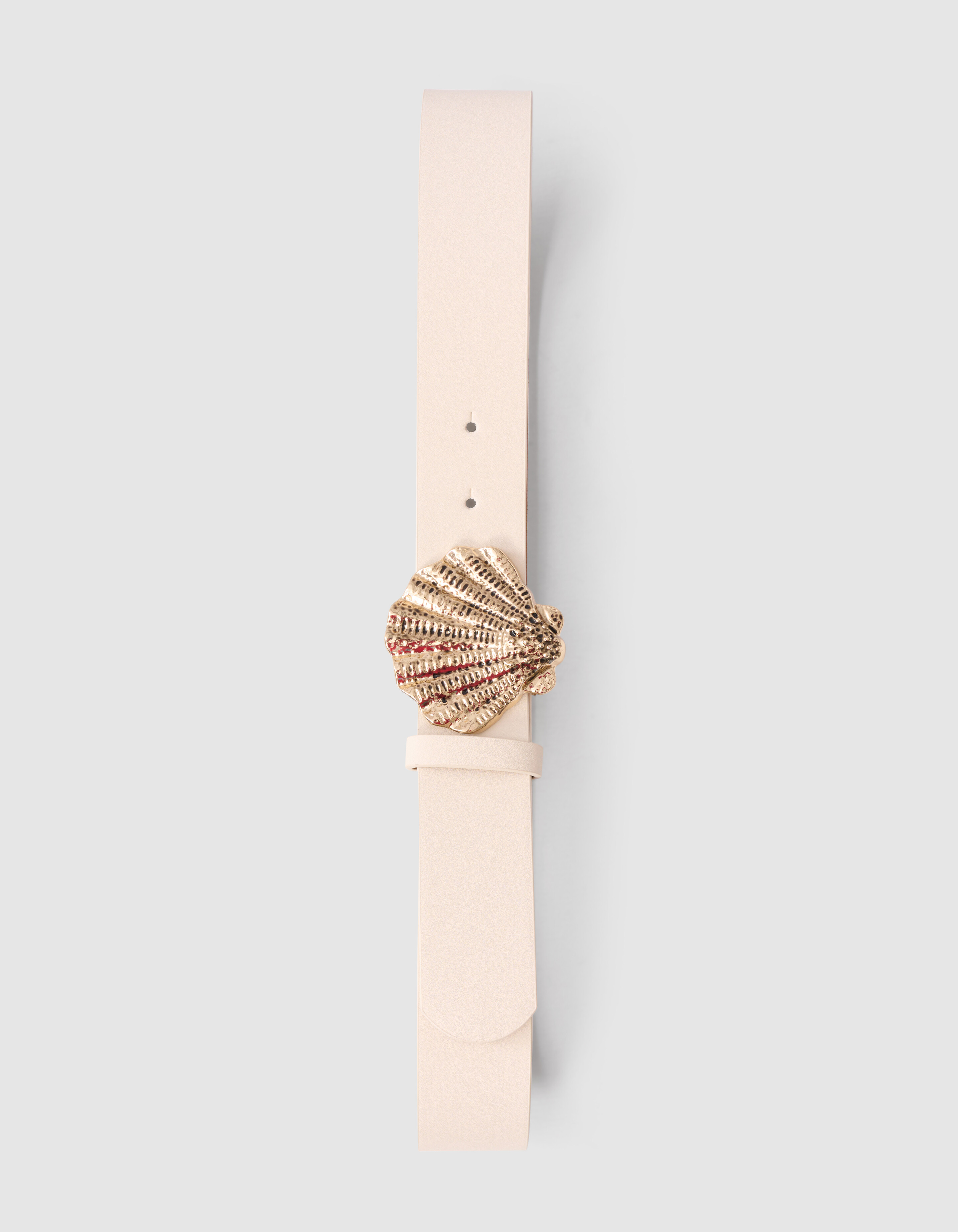 Schelp Buckle Riem Gebroken Wit SHOEBY ACCESSOIRES