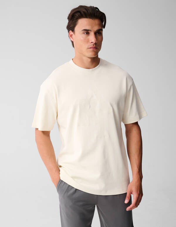 Embroidery Artwork T-shirt Gebroken Wit SHOEBY MEN