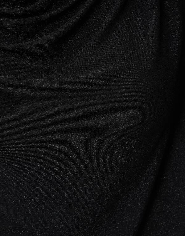 Glitter Drape Top Zwart SHOEBY WOMEN