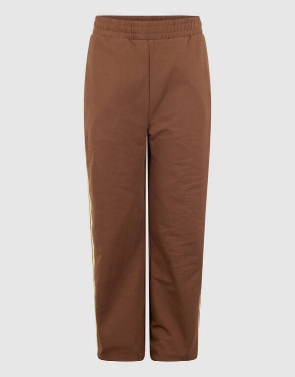 Sporty Wide Leg Fit Broek Bruin SHOEBY GIRLS