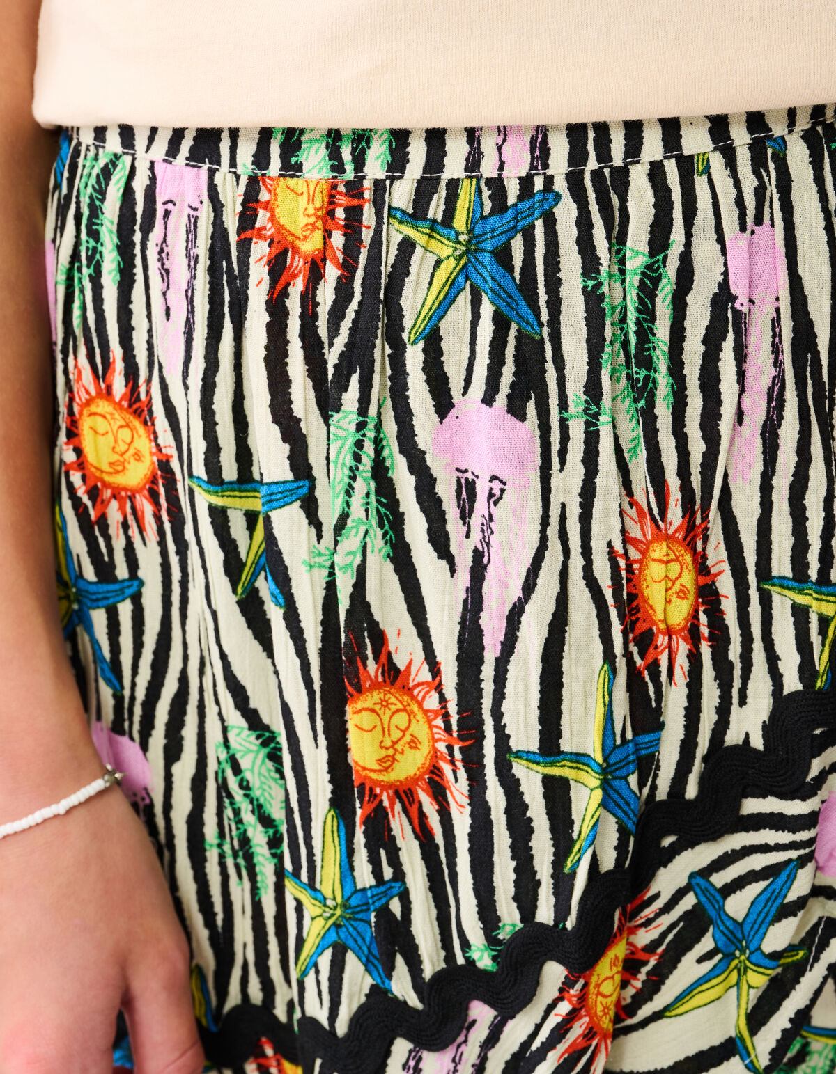 Printed Zebra Skort Gebroken Wit SHOEBY GIRLS