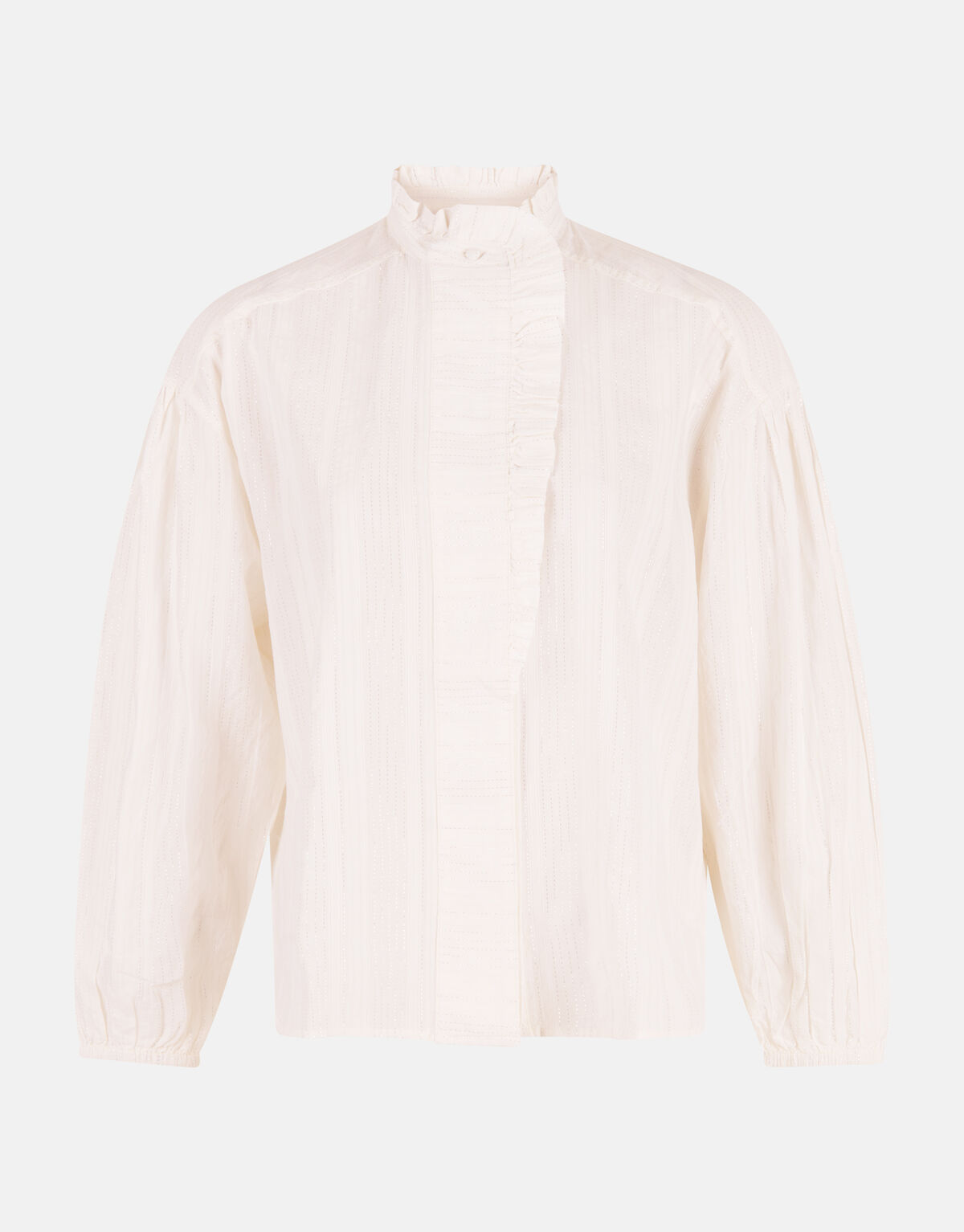 Gestreepte Lurex Blouse Gebroken Wit SHOEBY WOMEN