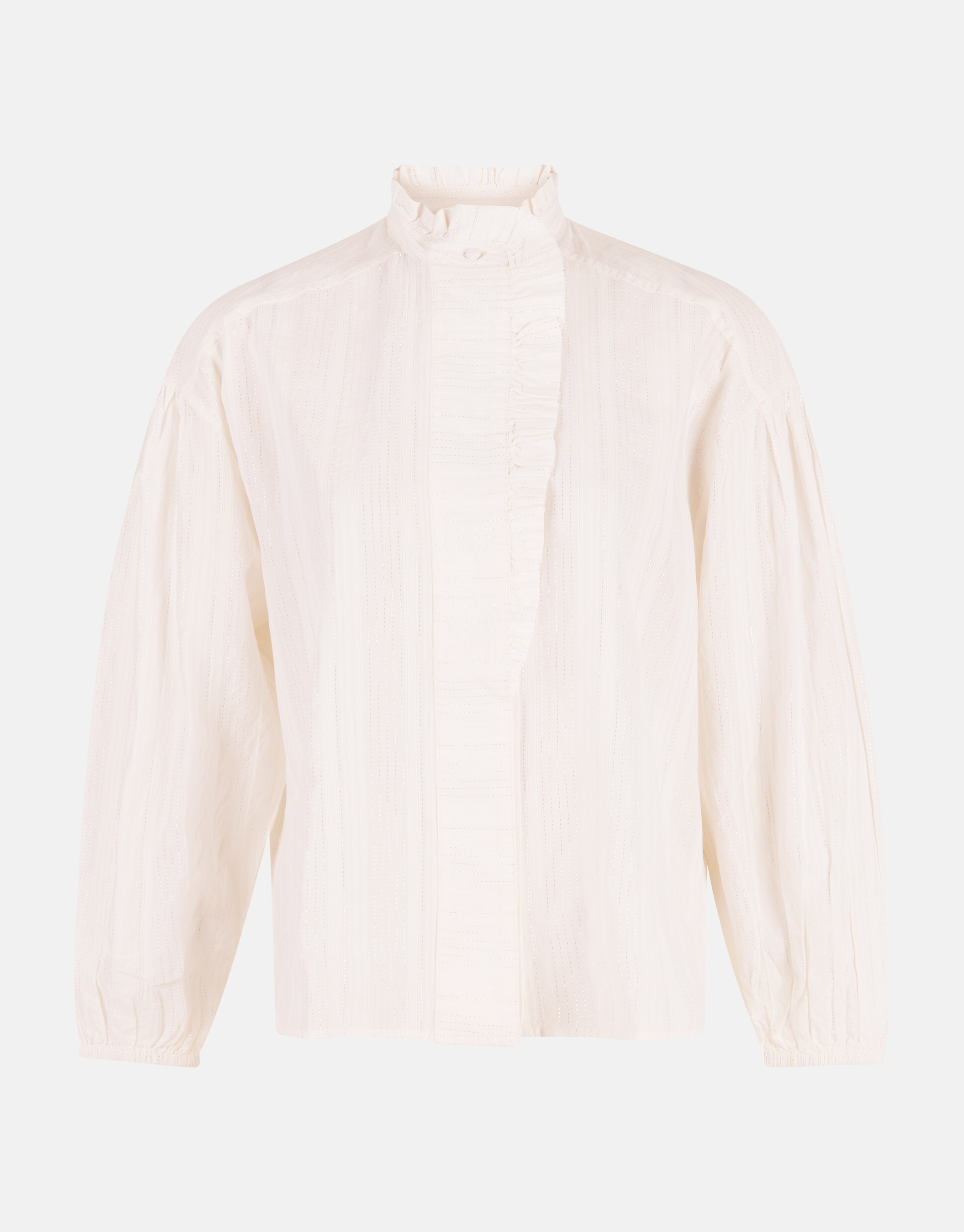 Gestreepte Lurex Blouse Gebroken Wit SHOEBY WOMEN