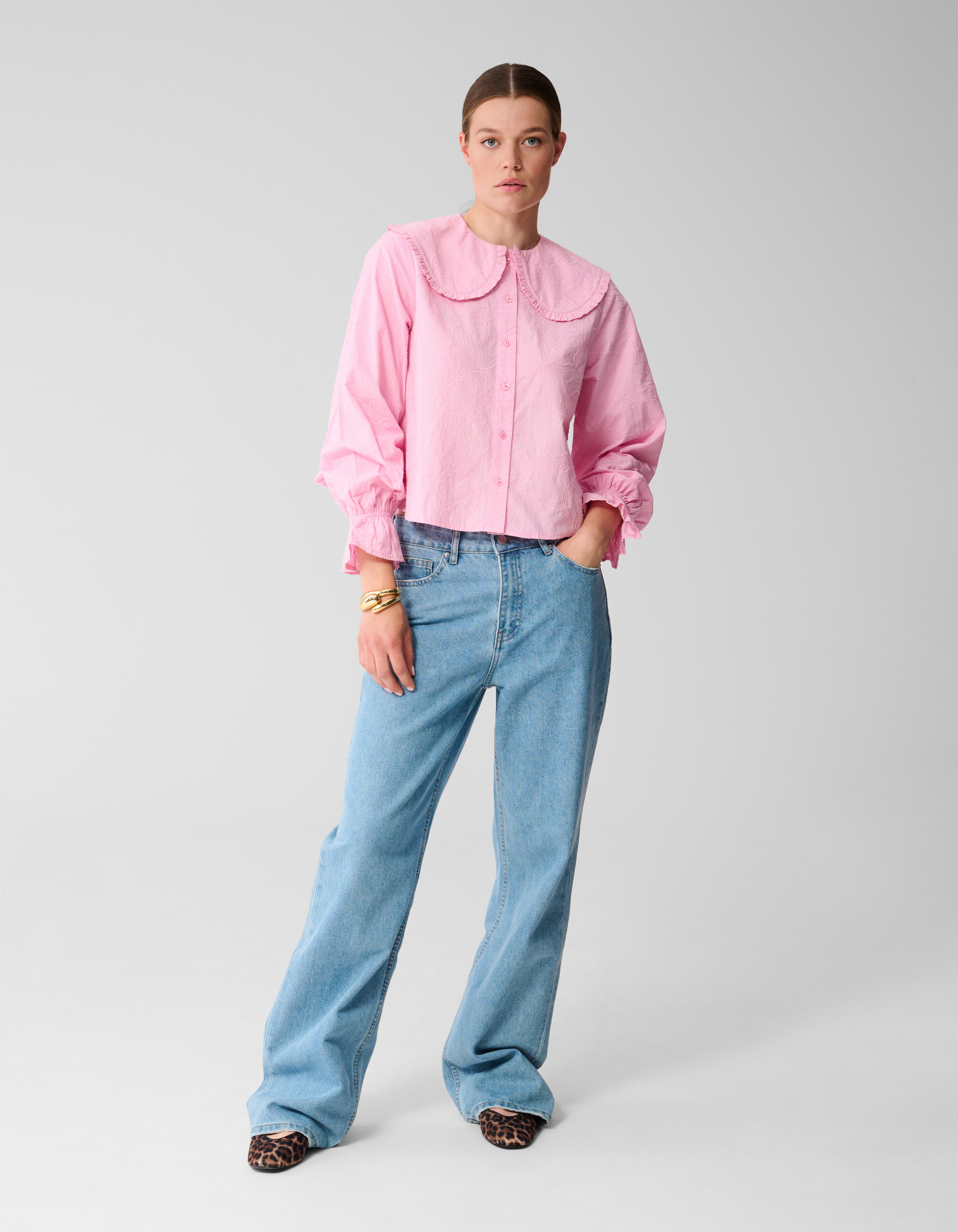 Flower Cord Blouse Roze SHOEBY WOMEN