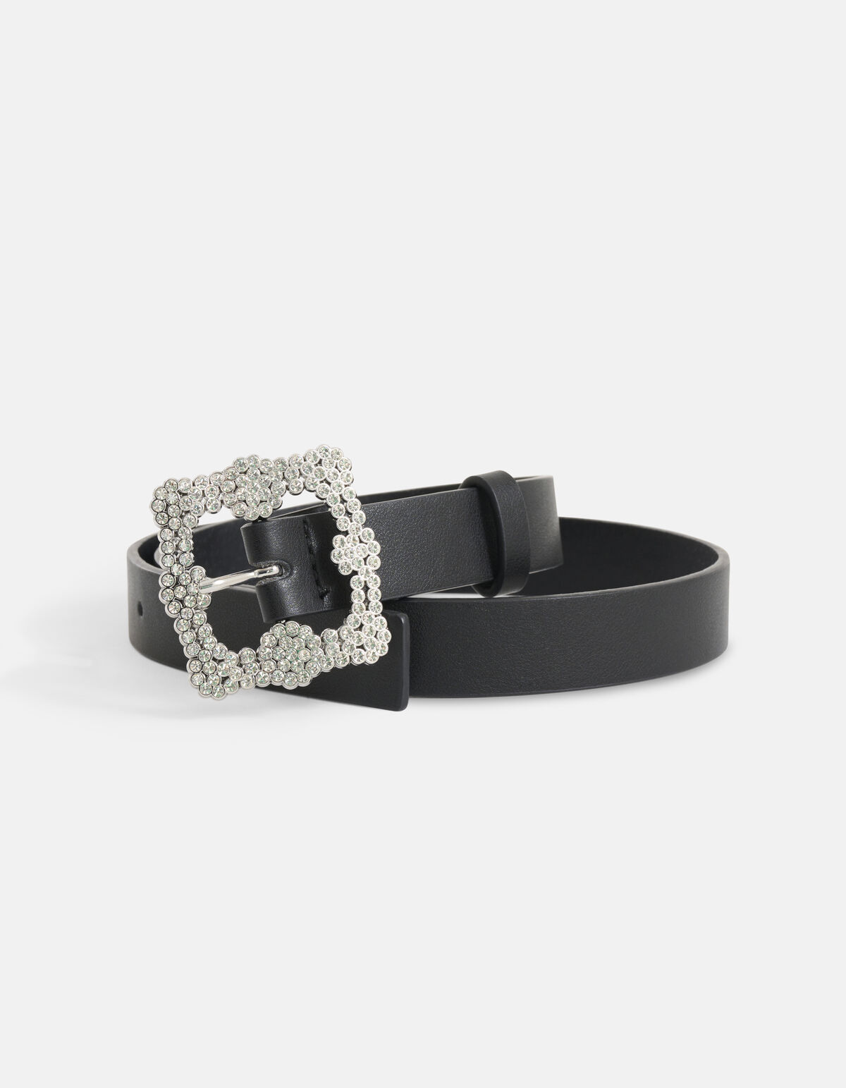 Strass Gesp Riem Zwart SHOEBY ACCESSOIRES